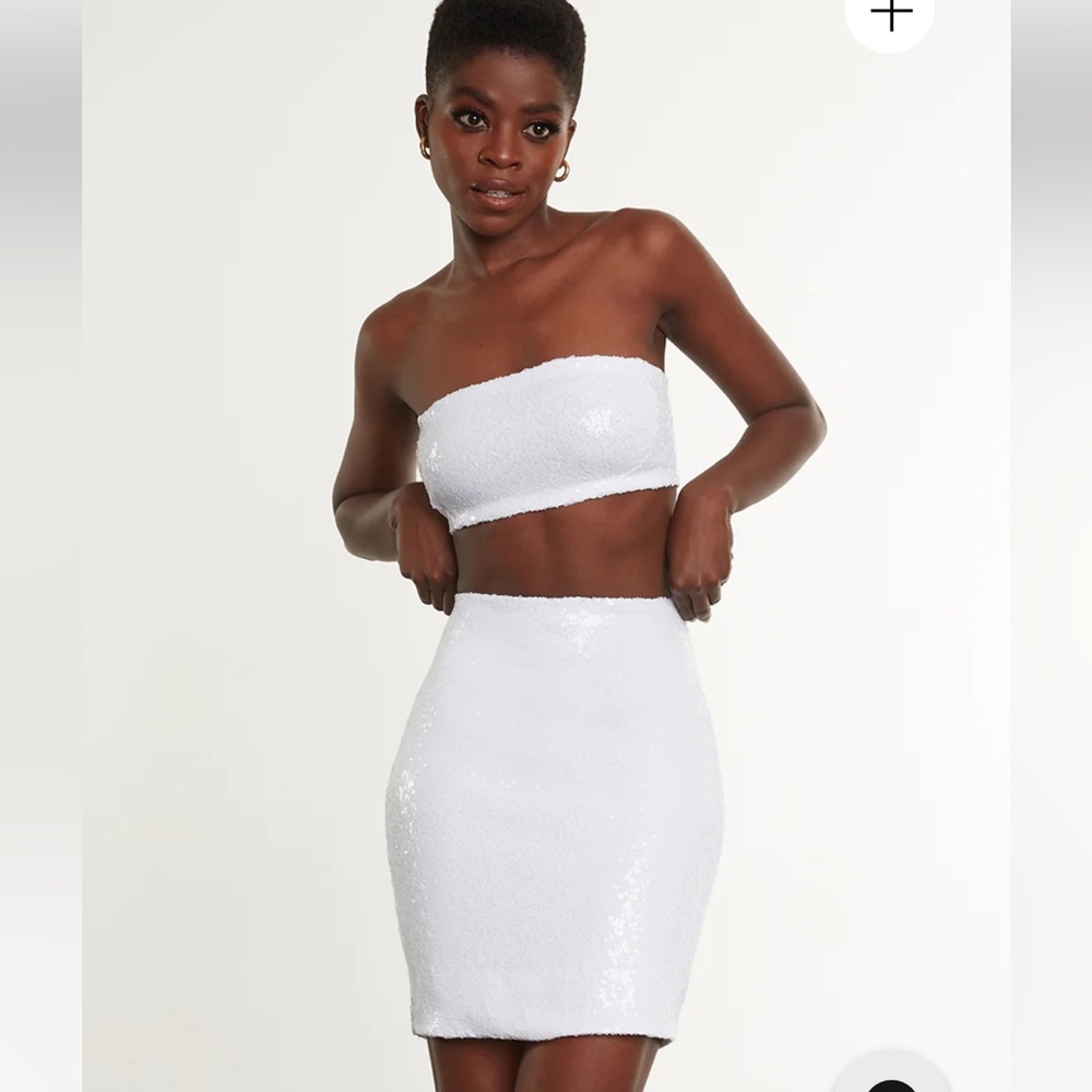 NWT Commando White Sequin Skirt